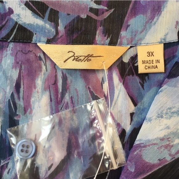 MOTTO | Purple Floral Button Up Collared Shirt - Picture 2 of 7